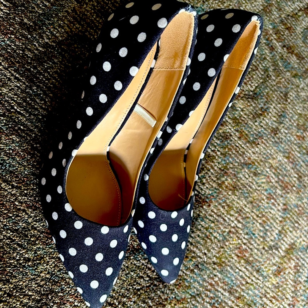 Eva Mendez Polka Dot Heels